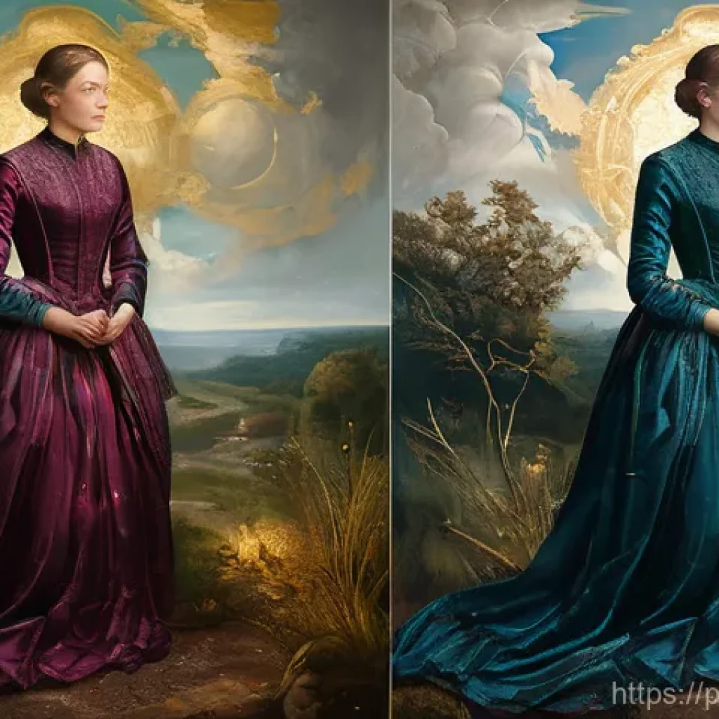 AI로 복원된 예술 - **Prompt 1: The Rebirth of Forgotten Colors**
    "A stunning, high-resolution digital painting depi...