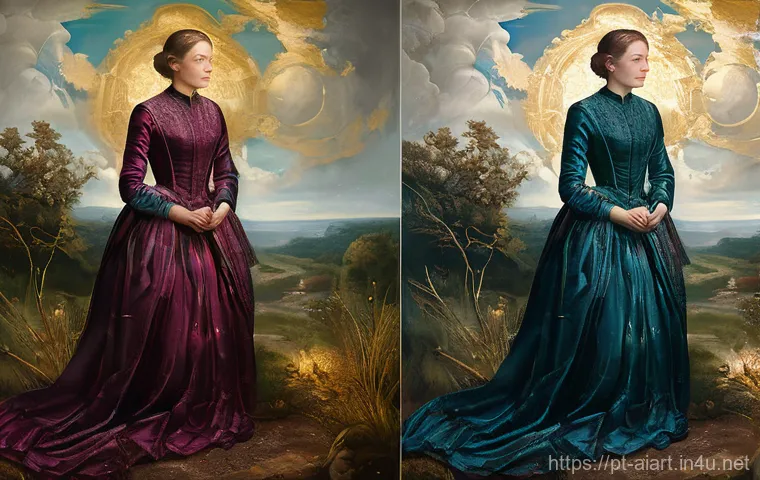 AI로 복원된 예술 - **Prompt 1: The Rebirth of Forgotten Colors**
    "A stunning, high-resolution digital painting depi...