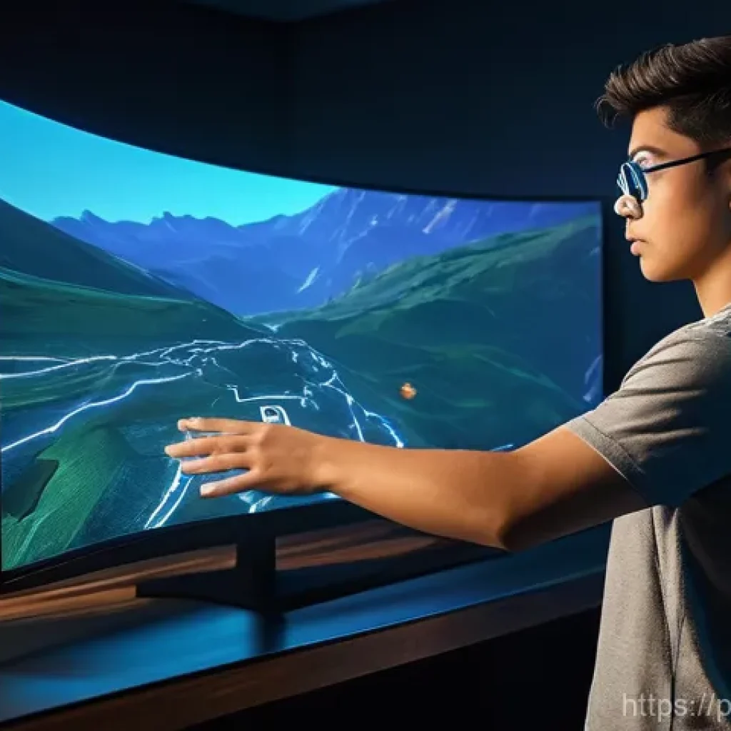 AI 예술과 게임 UI 디자인 - **Prompt:** "A young adult gamer, casually dressed in a t-shirt and jeans, is deeply immersed in a f...