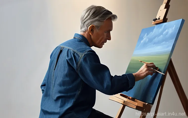 AI 아트 챌린지 - **"Immersive AI Art Gallery Experience"**
    A diverse group of individuals, including families wit...