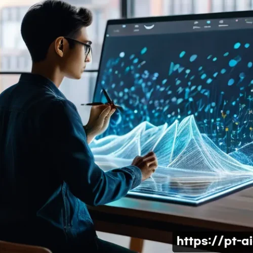 Home 24 AI 화풍 스타일 - A contemporary art studio bathed in soft, natural light, where a diverse artist, dressed in stylish ...