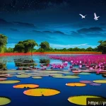 Home 16 AI 예술과 AI 기반 풍경화 - An abstract digital artwork depicting a dreamlike Brazilian Pantanal wetland, where natural elements...